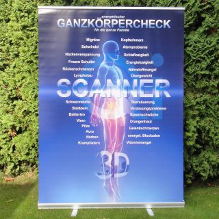  Roll-Up Ganzkrpercheck - 1,5m Breite, 2m Hhe 
